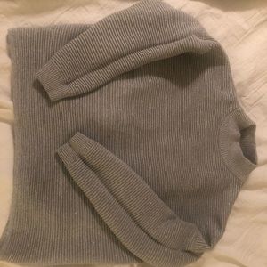 H&M Silver Glitter Mock Neck Sweater